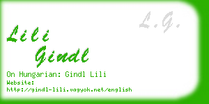 lili gindl business card